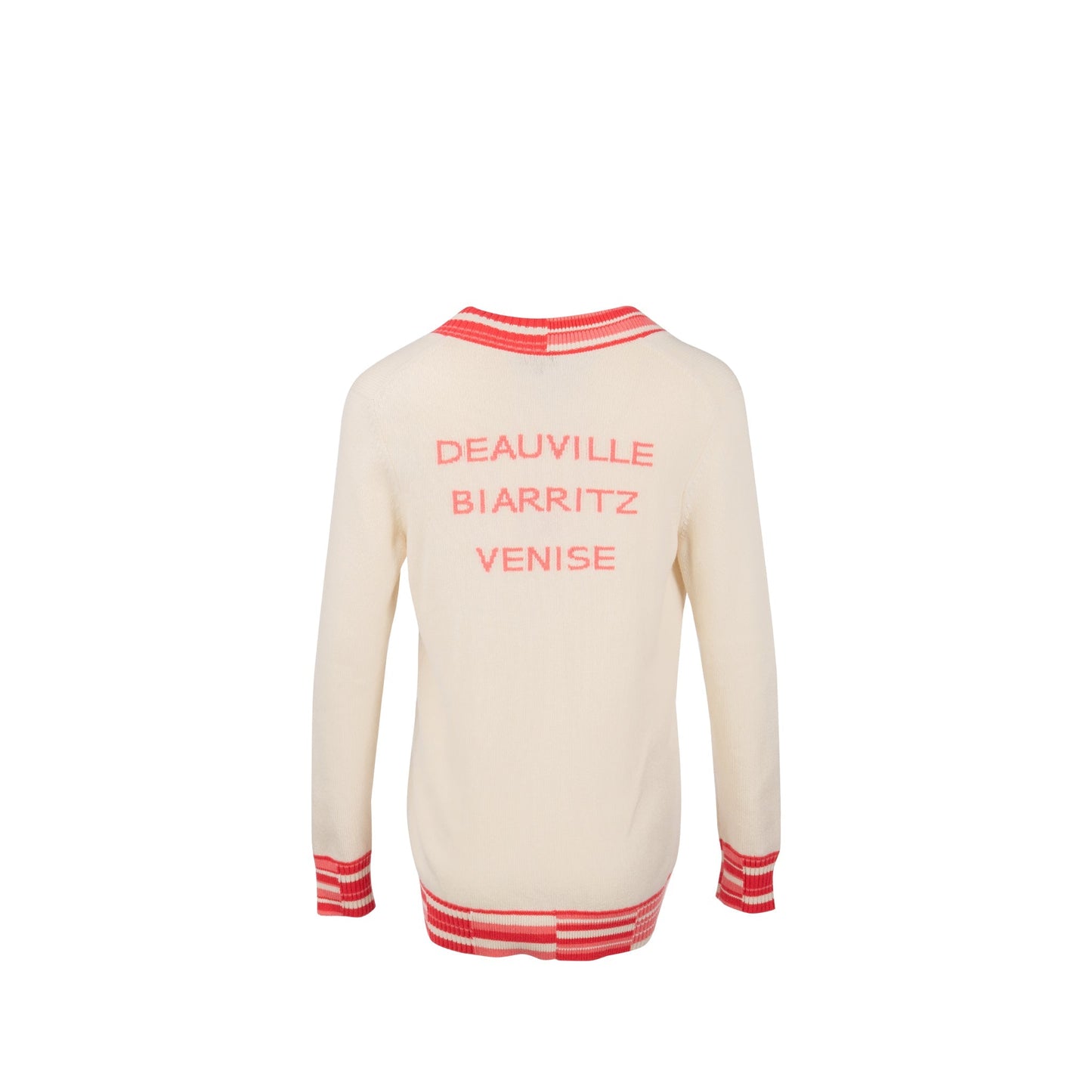 Chanel an Cashmere Ecru Coral Pink Handbag