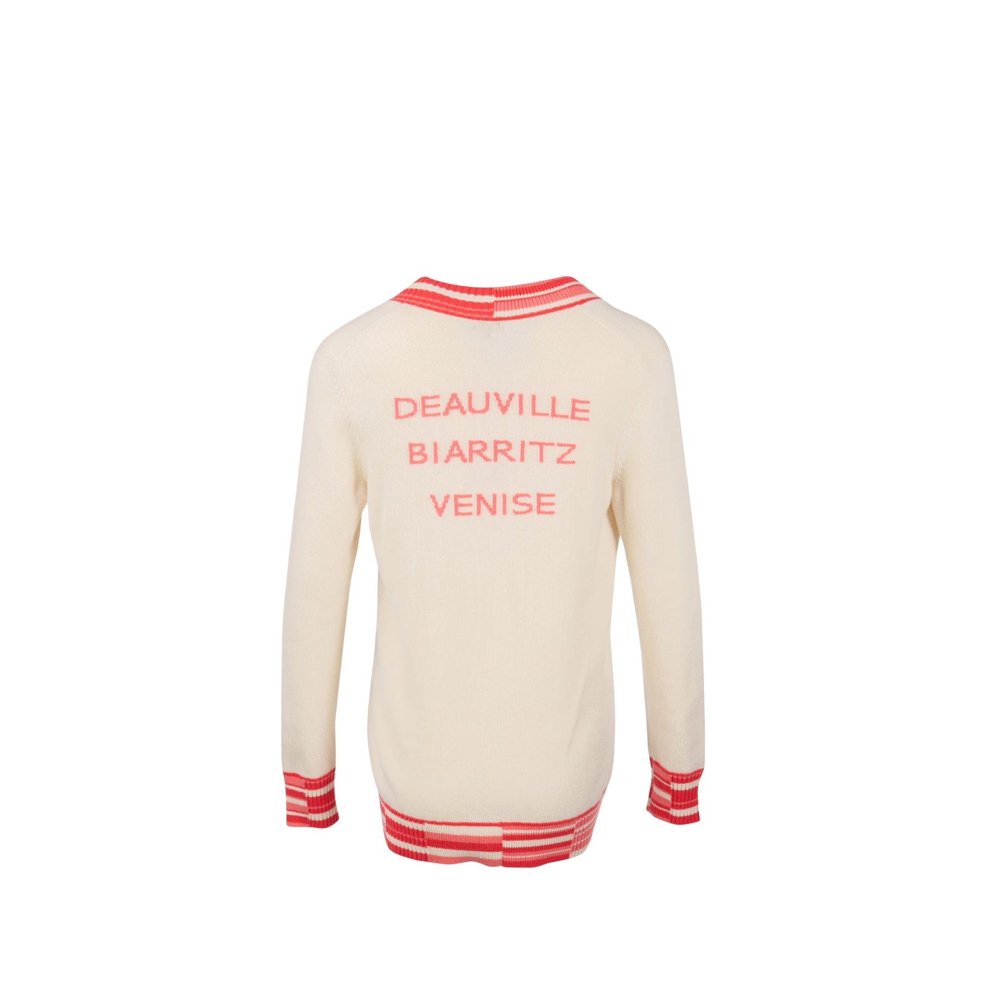 Chanel an Cashmere Ecru Coral Pink Handbag