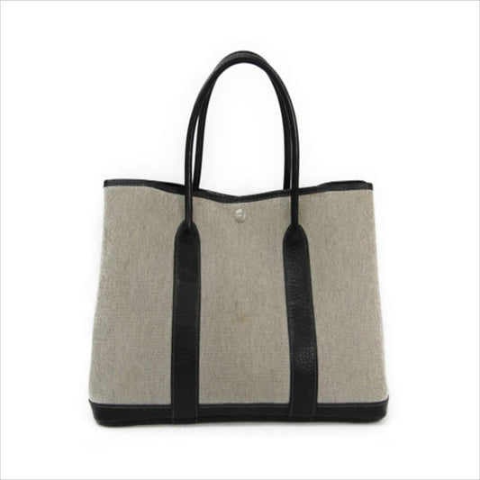Hermes Luxury Gray Garden Party Tote ( ) Canvas Black Tote Bag