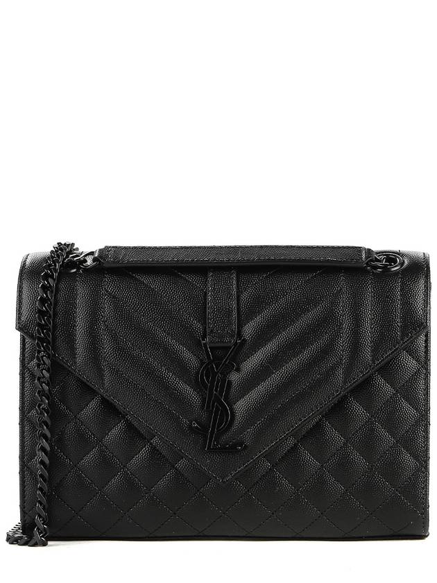 YSL Saint Laurent Saint Laurent Trending Envelope Shoulder Bag Monogram Black