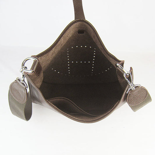 Hermes Luxury Evelyne I Handbag Dark Coffee Travel Bag