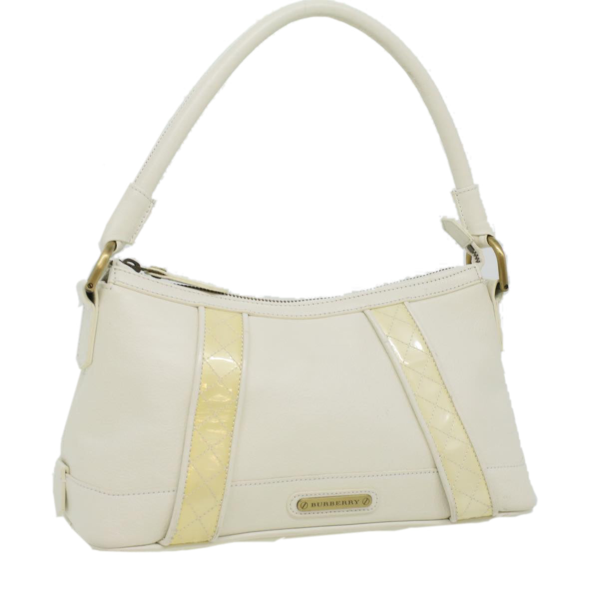 Burberry Shoulder Bag Leather White Leather Shoulder Bag