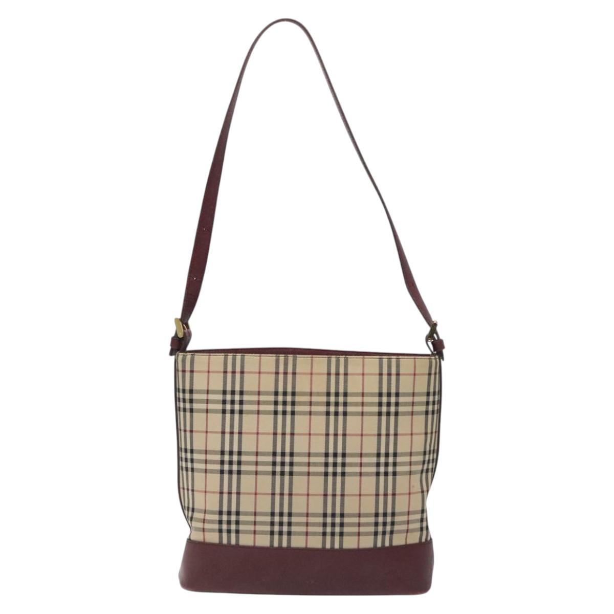 Burberry Nova Check Shoulder Bag Canvas Beige Shoulder Bag 71