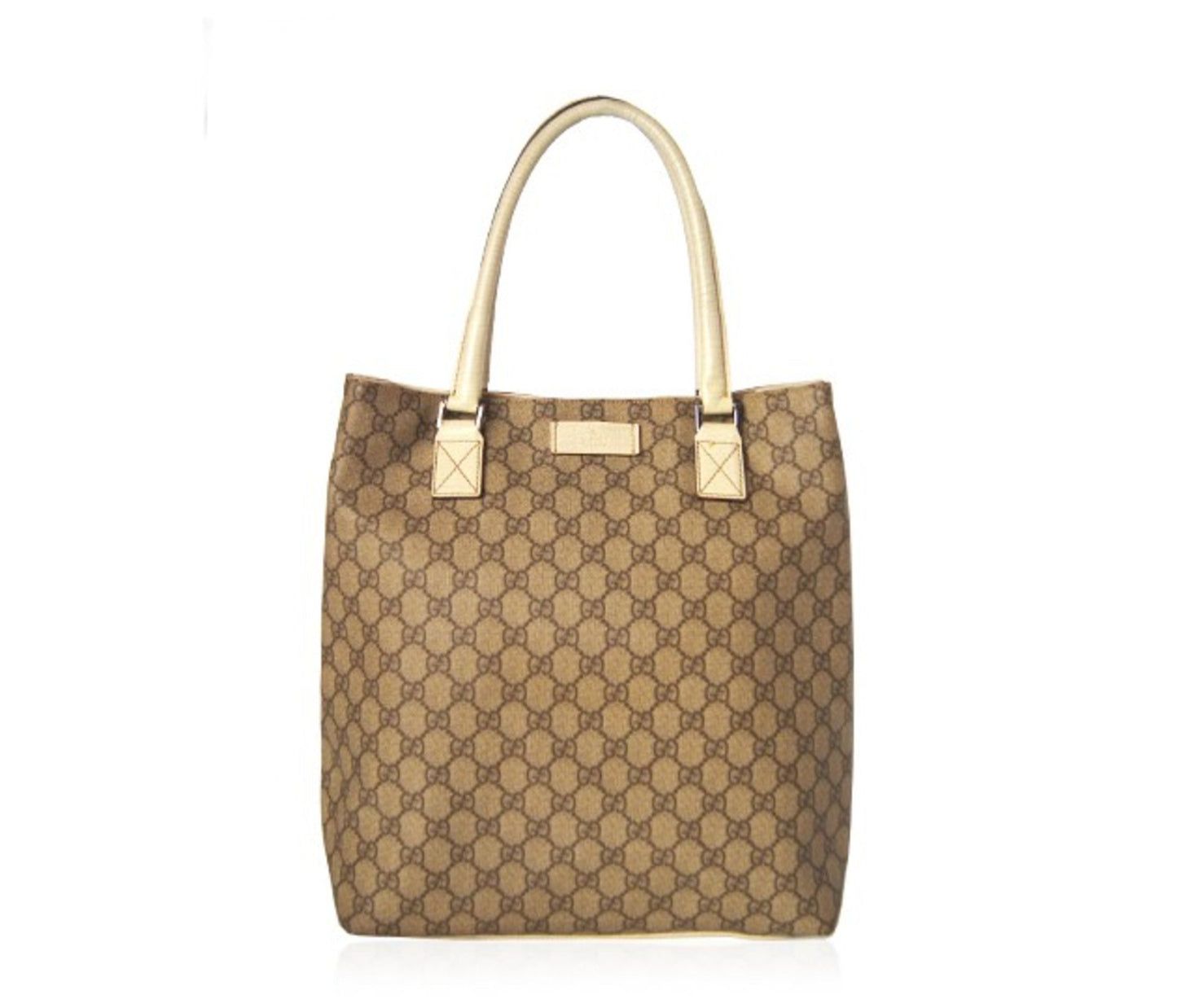 GUCCI MONOGRAM STRUCTURED SHOULDER TOTE