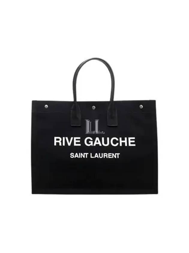 YSL Saint Laurent Saint Laurent Trending Rive Gauche Cotton Tote Canvas Black Tote Bag