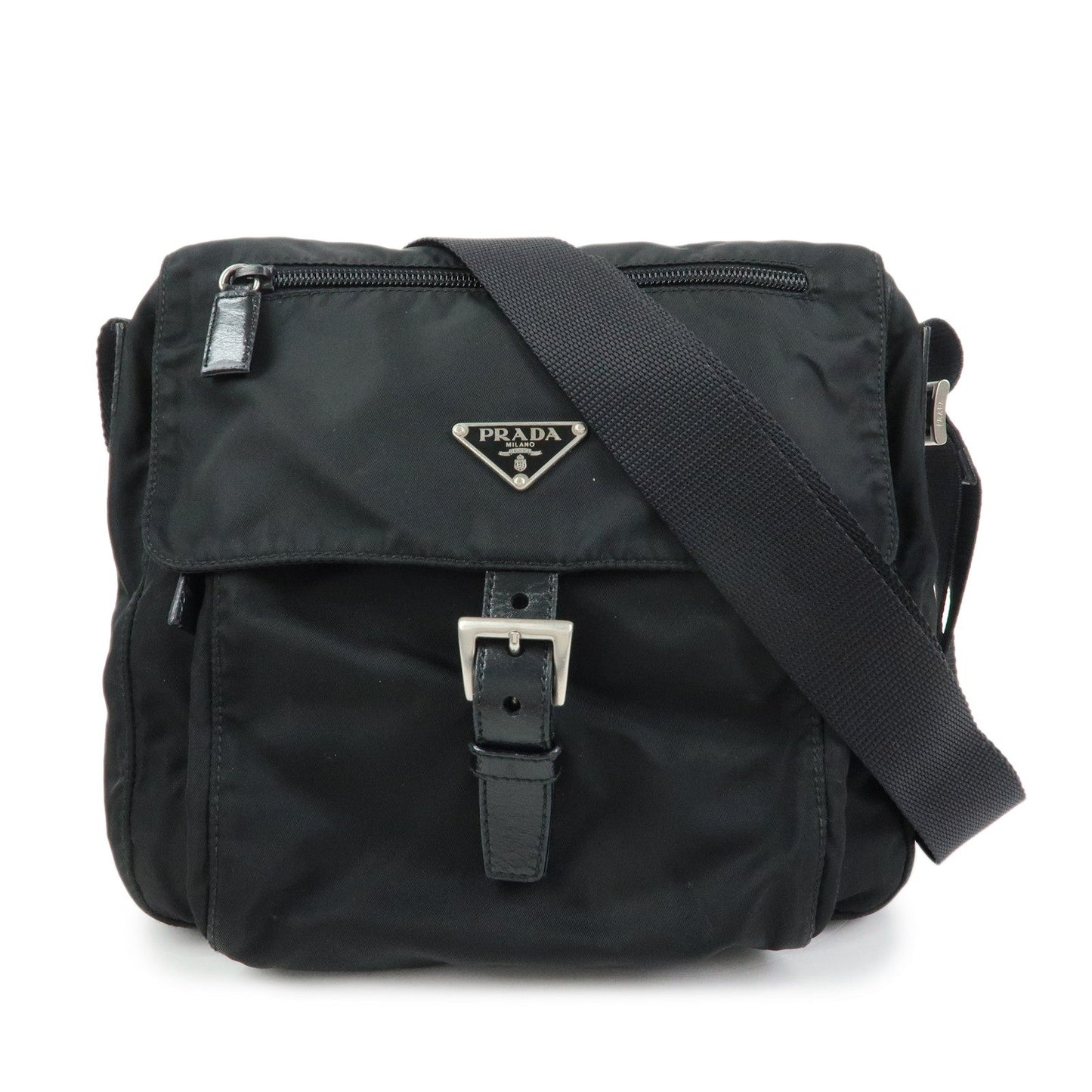 Crossbody Bag Triangle Shoulder Bag 5 Nylon Black Logo