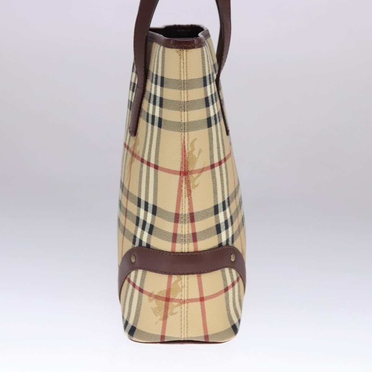 Burberry Haymarket Tote Bag Canvas Beige Tote Bag 1