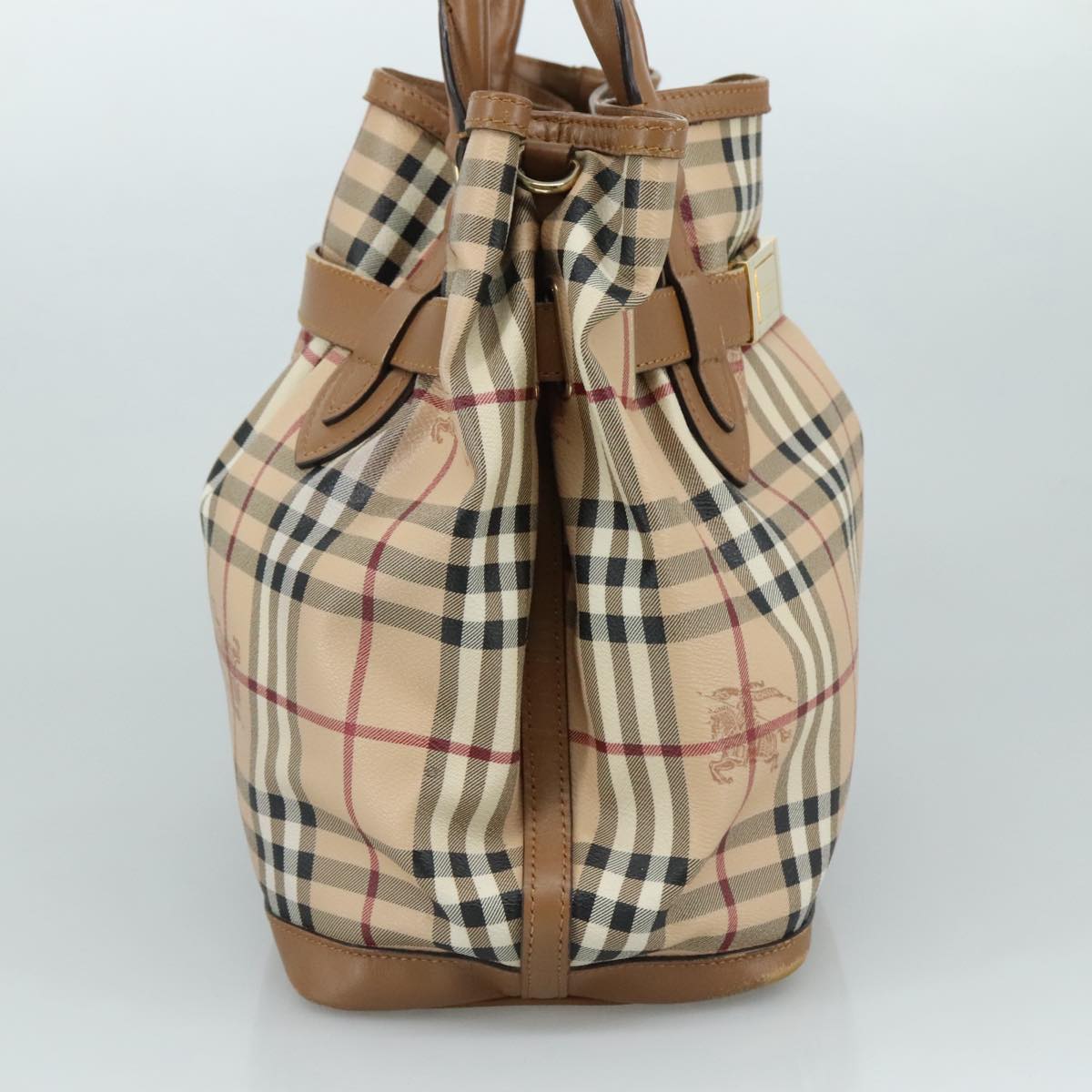 Burberry Nova Check Tote Bag Canvas Beige Tote Bag 57