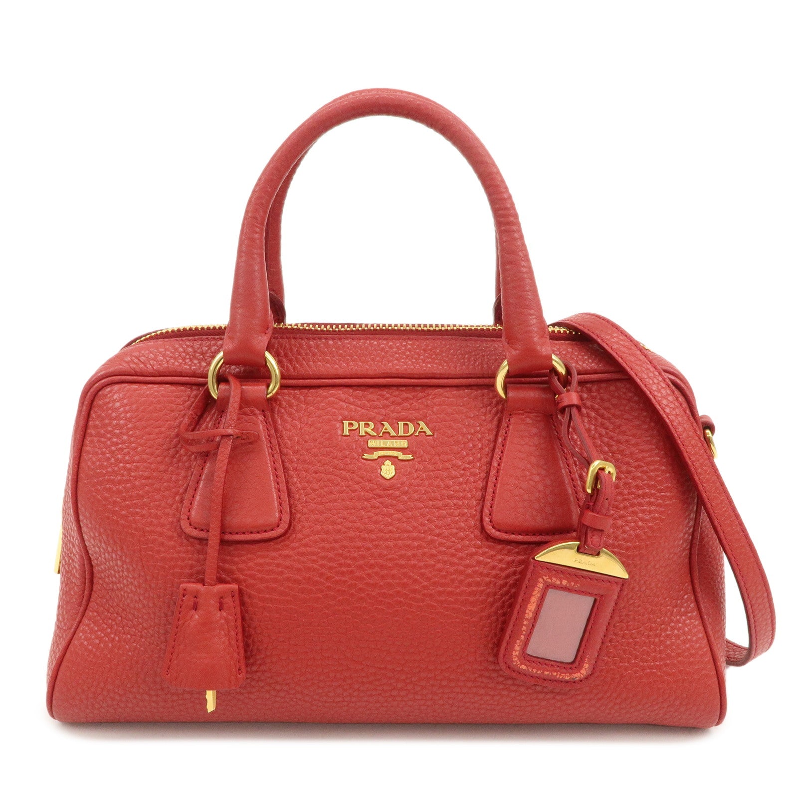 Shoulder Bag 2Way Bag Hand Bag Leather Red Logo