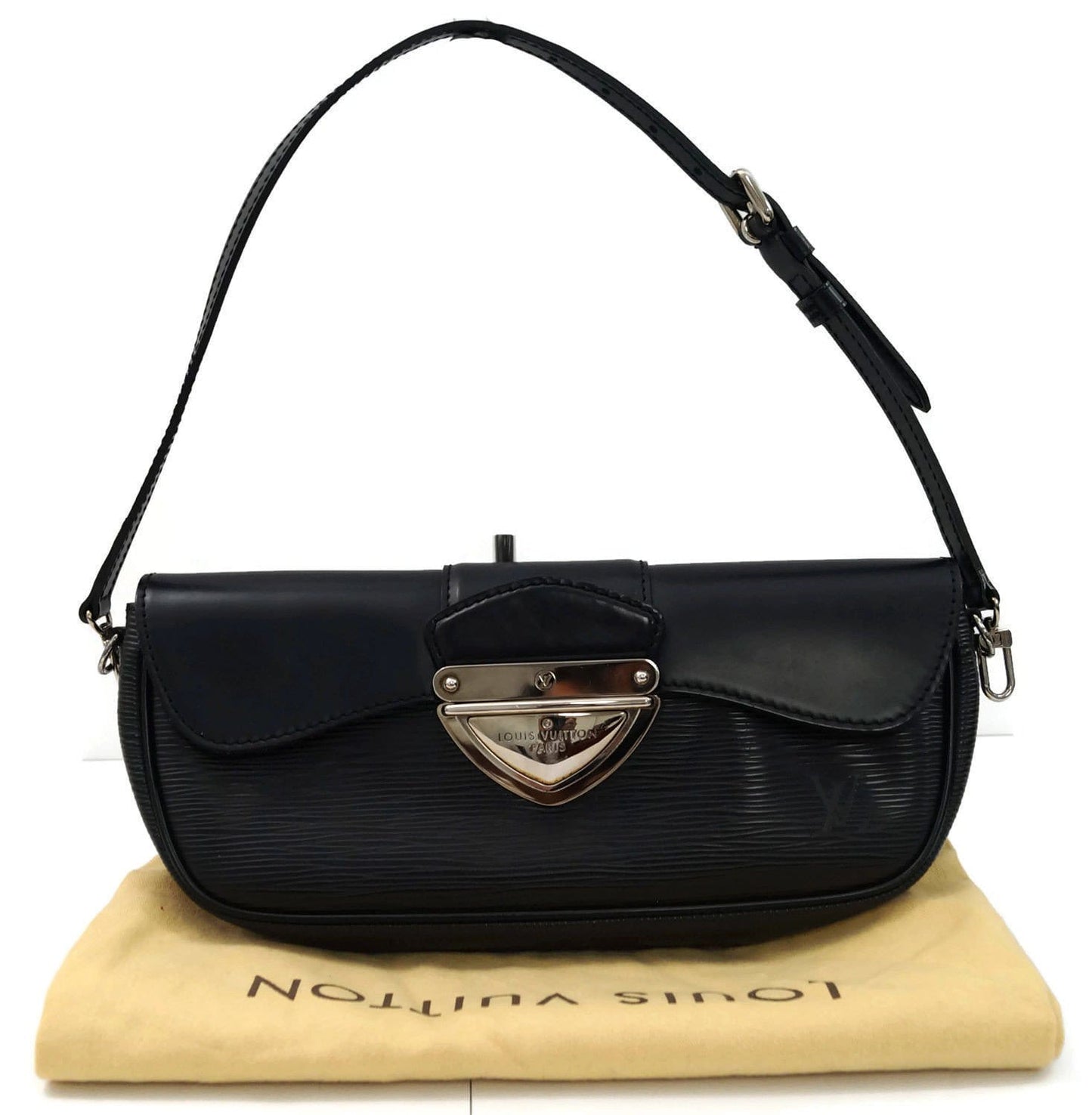 Louis Montaigne Clutch Epi Noir Shoulder Bag