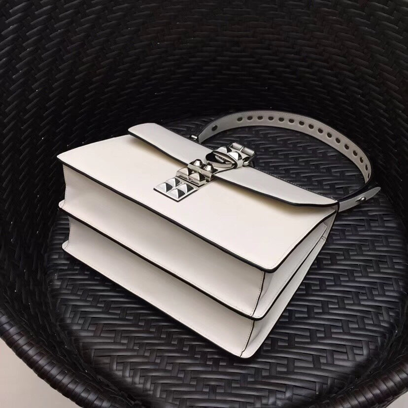 Prada Elektra Shoulder Bag In Leather White