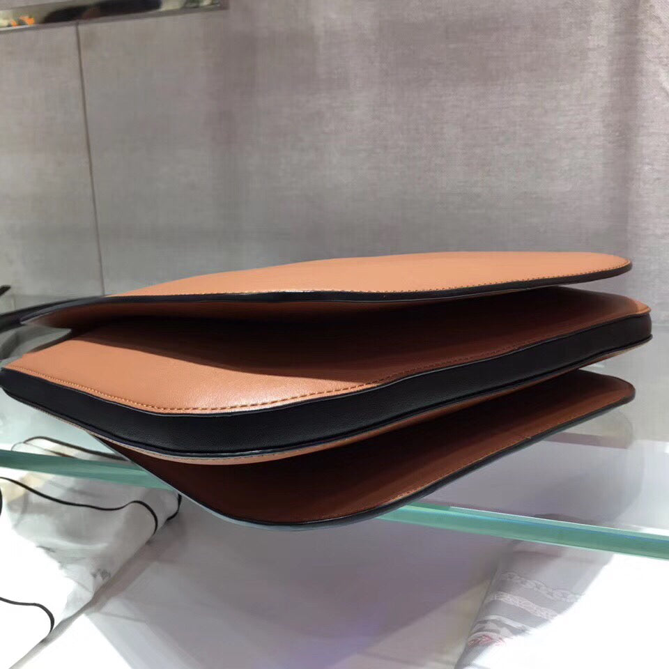 Prada Margit Shoulder Bag In Calfskin Brown