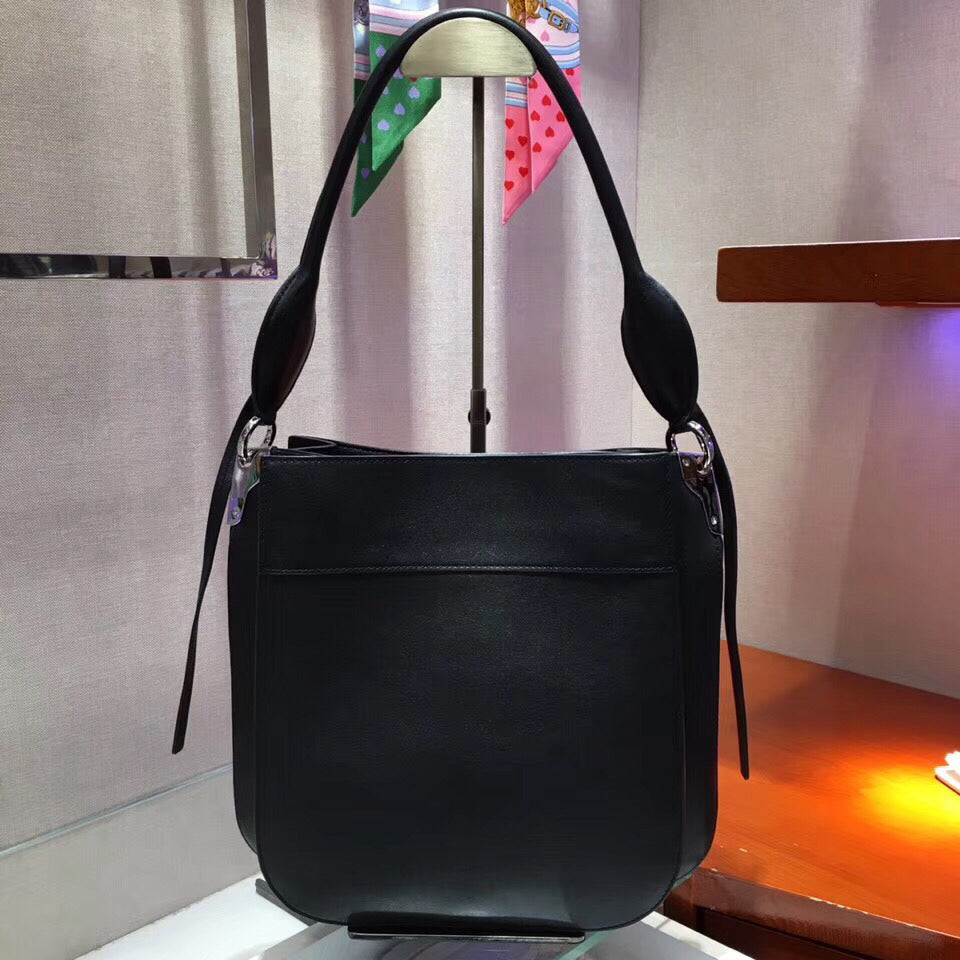 Prada Margit Shoulder Bag In Calfskin Black