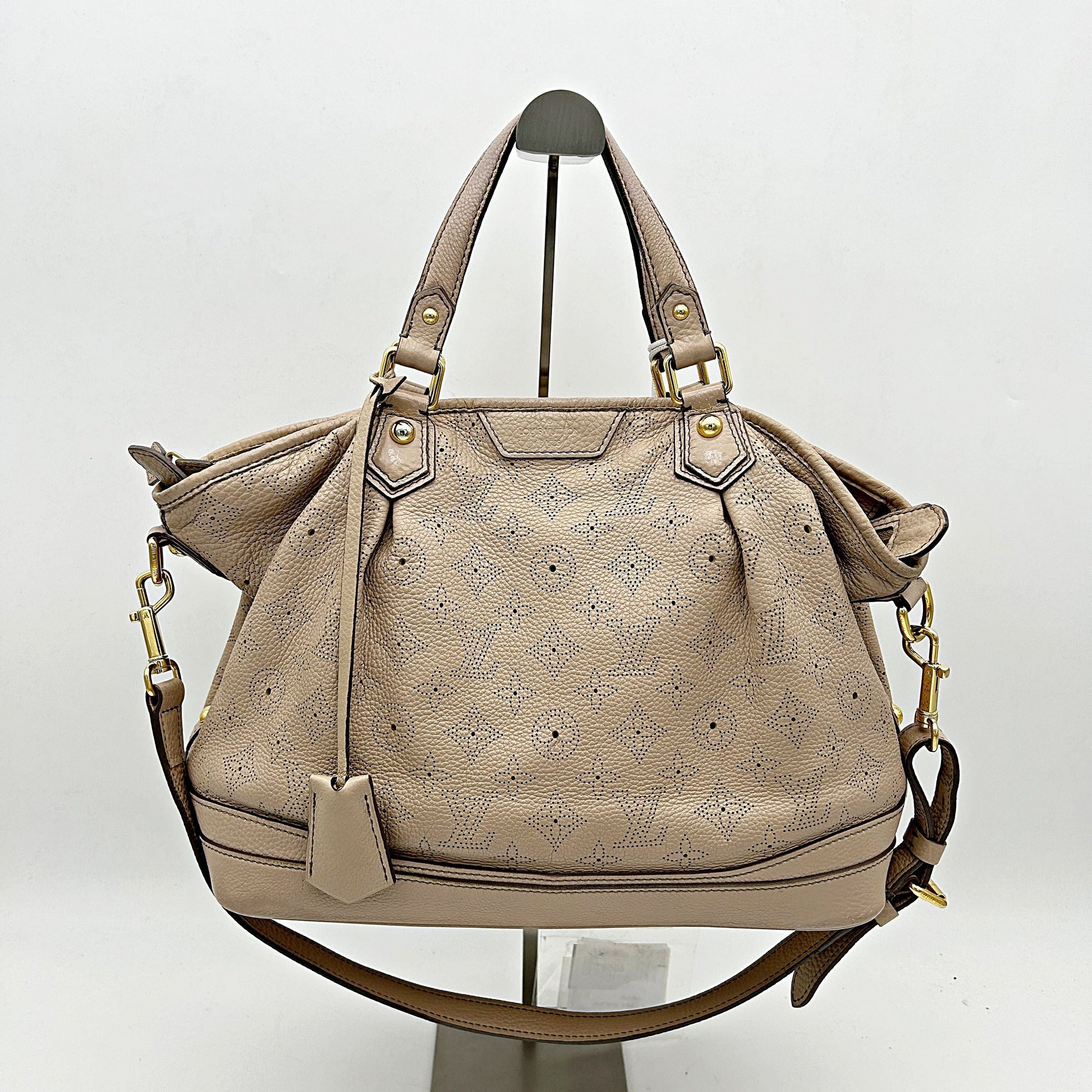 Louis Vuitton Mahina Stella Pm Taupe 2way Bag LA319