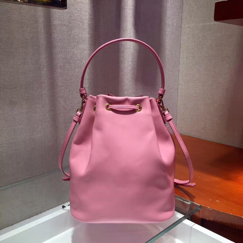 Prada Bag In Calfskin Pink Bucket Bucket Bag