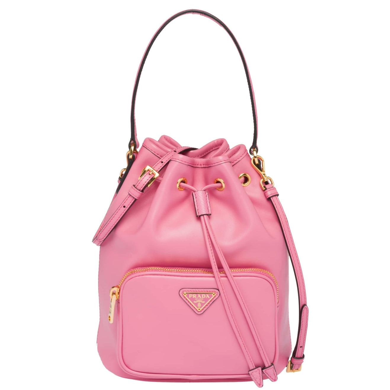 Prada Bag In Calfskin Pink Bucket Bucket Bag