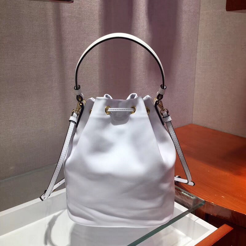 Prada Bag In Calfskin White Bucket Bucket Bag