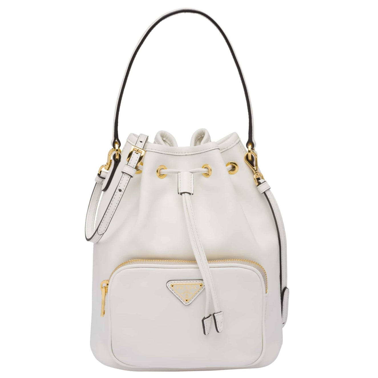 Prada Bag In Calfskin White Bucket Bucket Bag
