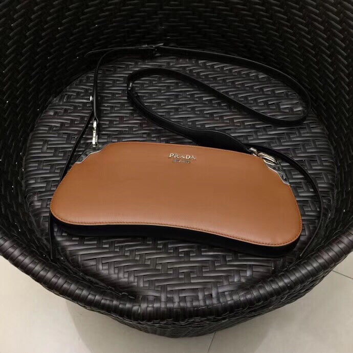 Prada Sidonie Shoulder Bag Leather Brown