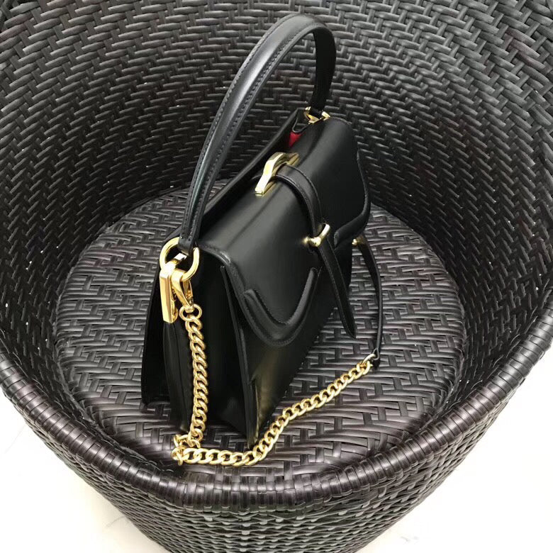 Prada Belle Bag In Calf Leather Black Travel Bag