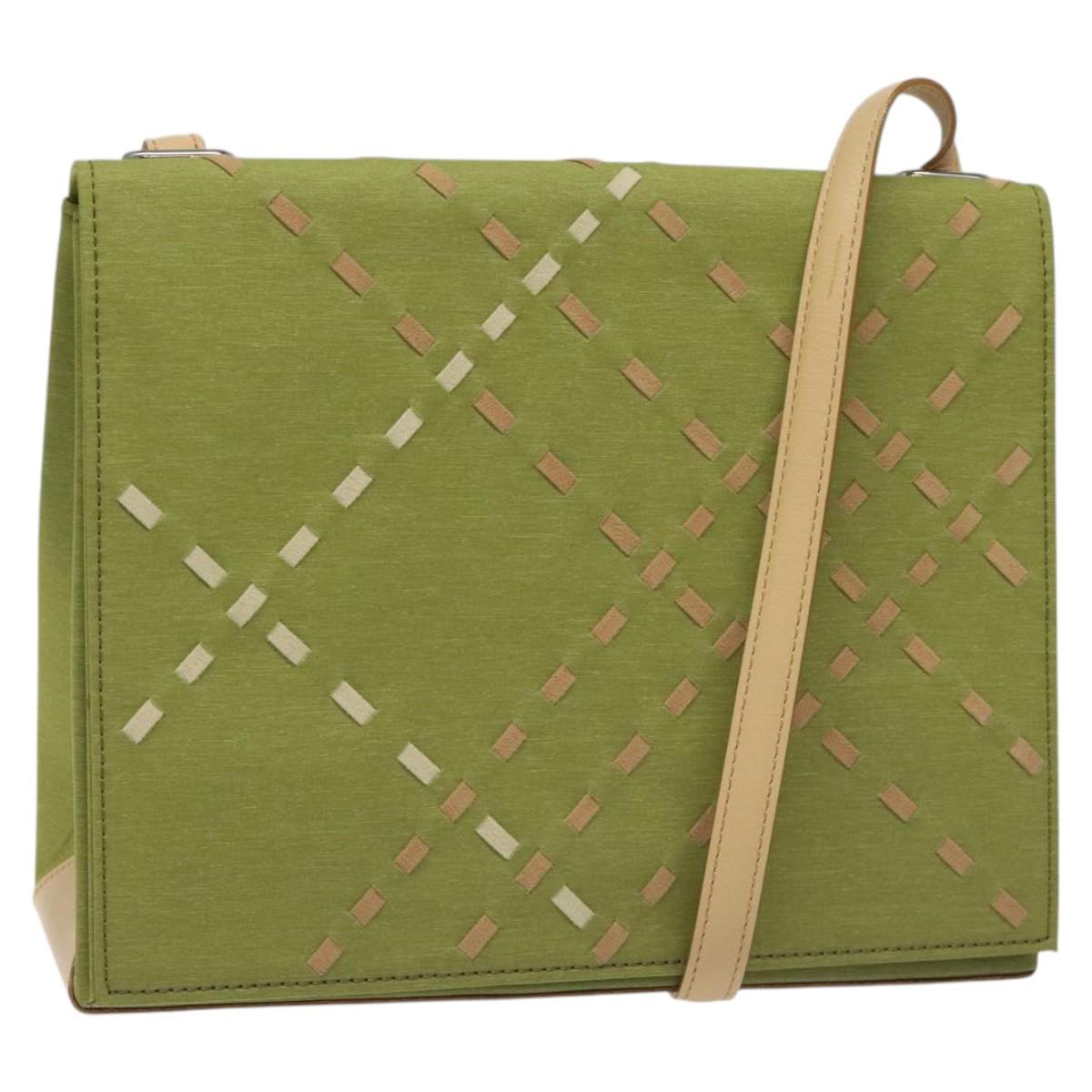Burberry Shoulder Bag Canvas Green