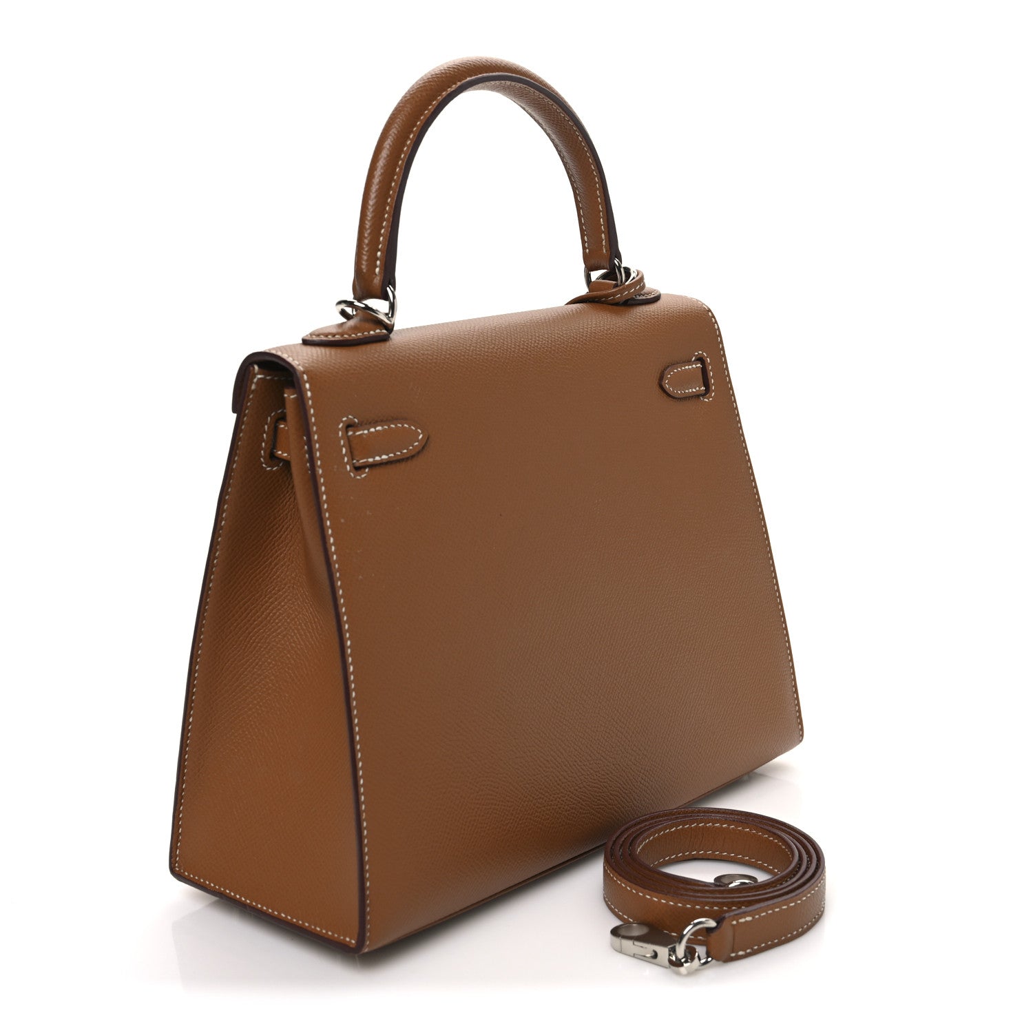 Hermes Epsom Kelly Sellier Handbag Gold Travel Bag 25 Gold 1737965