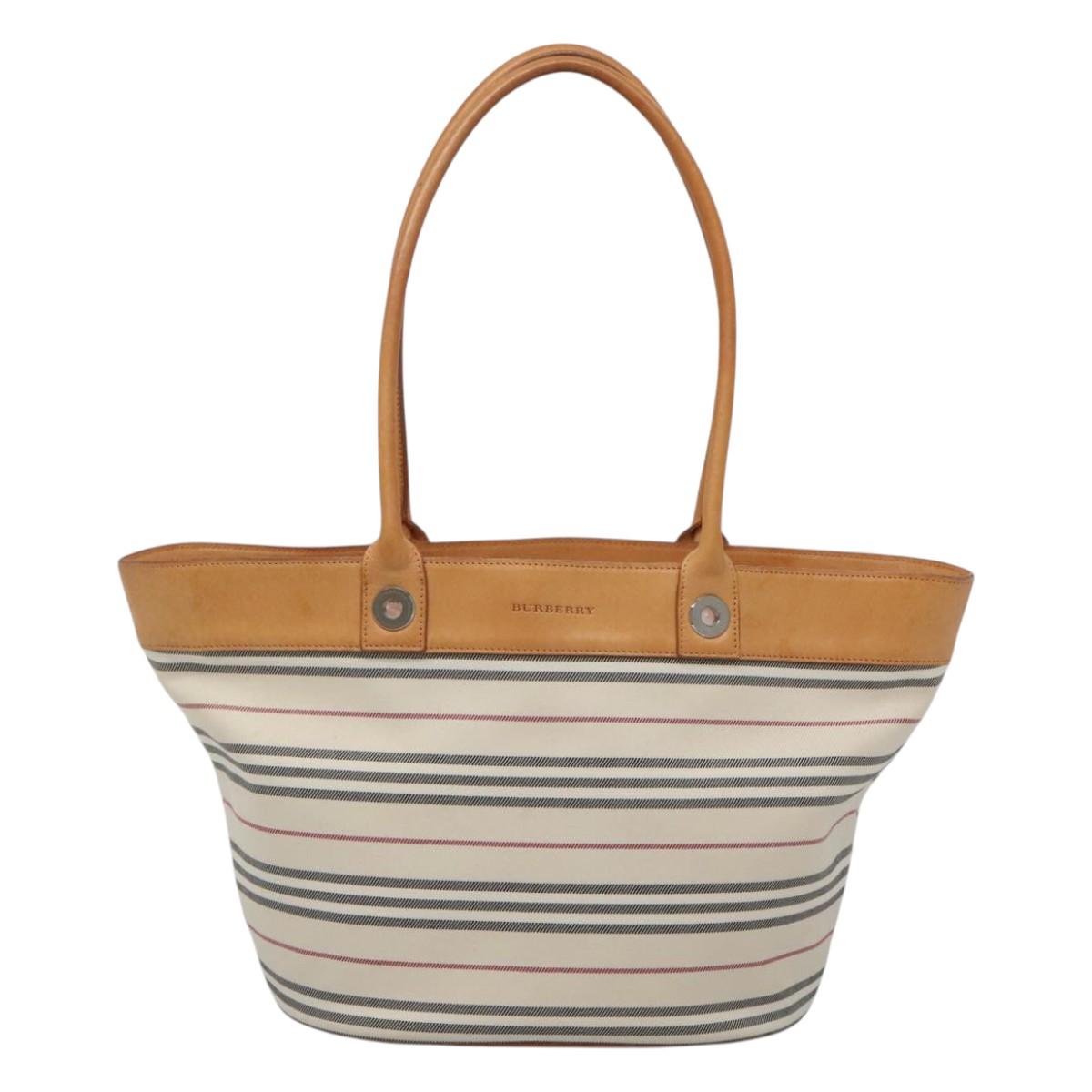Burberry Shoulder Bag Canvas White