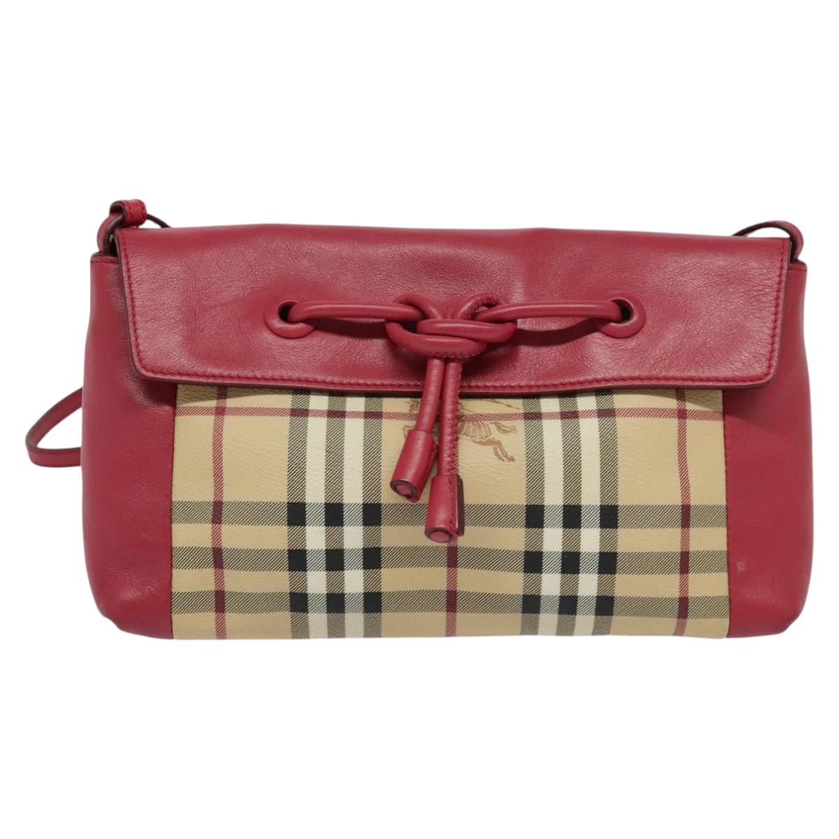 Burberry Nova Check Shoulder Bag Canvas Beige Shoulder Bag 35