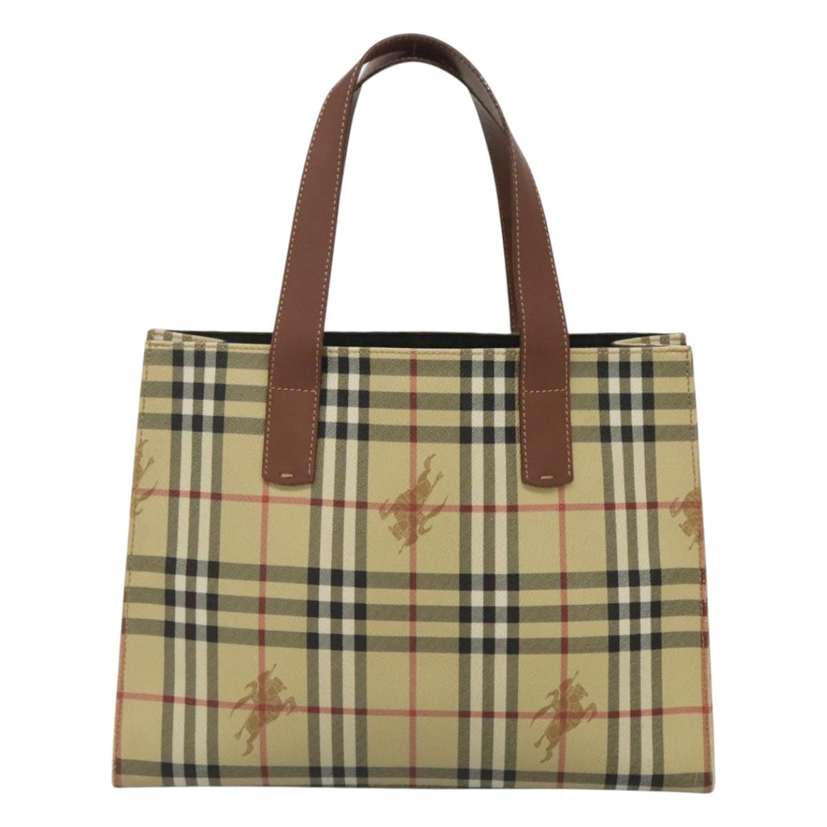 Burberry Nova Check Tote Bag Canvas Beige Tote Bag 12