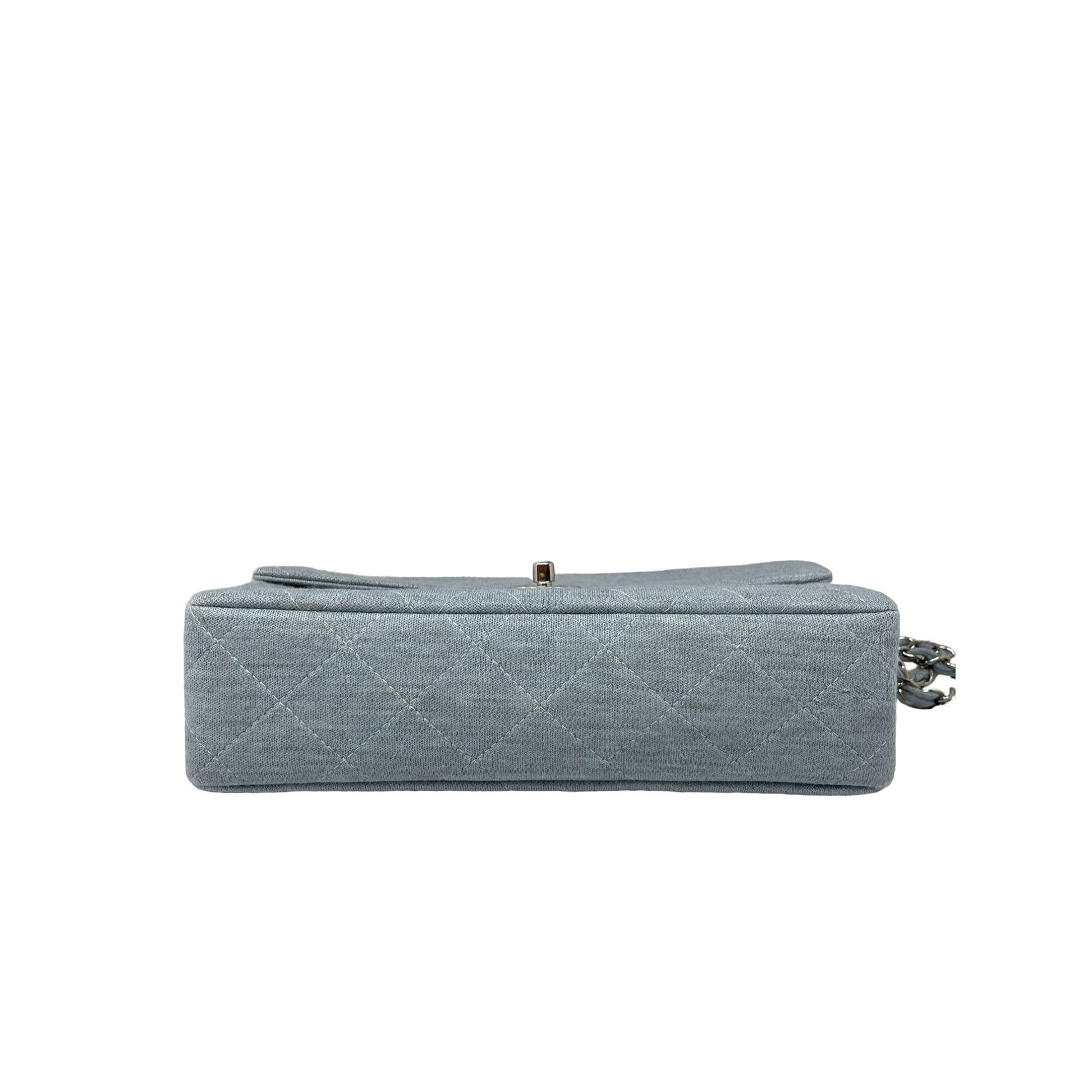 Chanel Chanel Timeless Blue Jersey Shoulder Bag - Blue