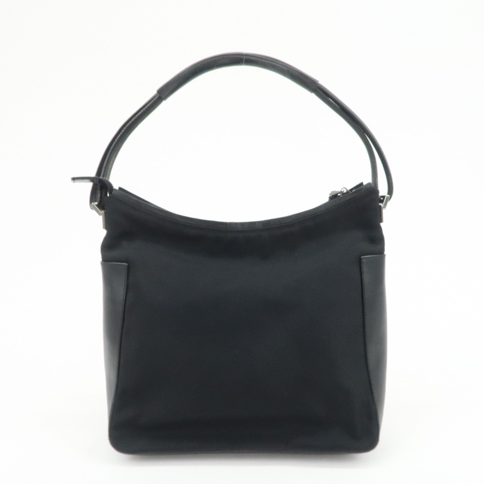 GUCCI Nylon Leather Shoulder Bag Hand Bag Black 001 ?3766