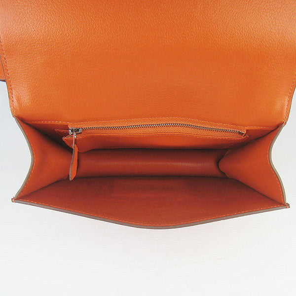 Hermes Luxury Constance Cowskin Bag H Orange Leather Silver Travel Bag