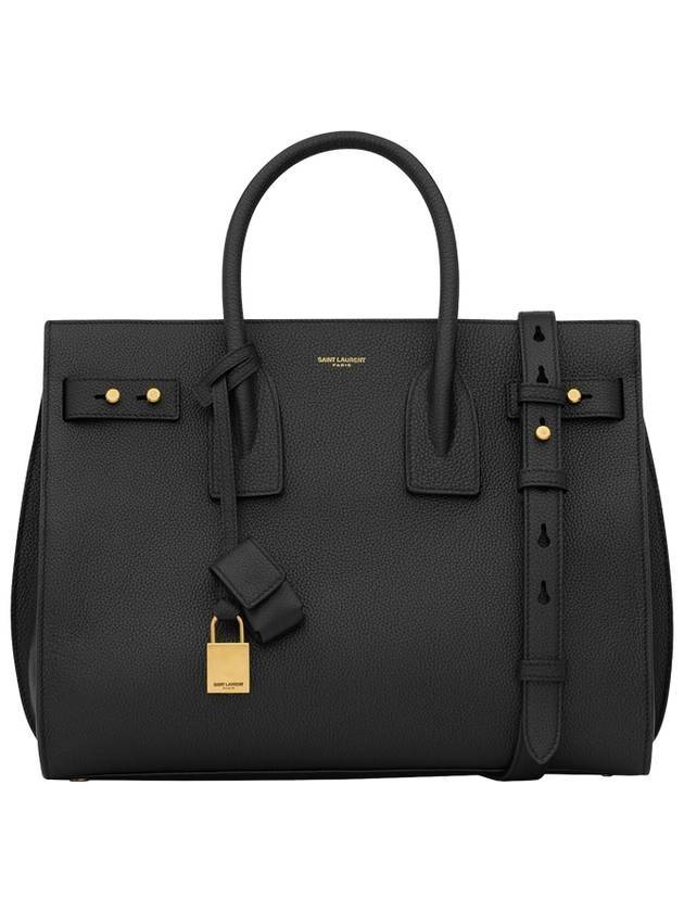 YSL Saint Laurent Saint Laurent Trending Sac De Jour Grain Leather Black Tote Bag