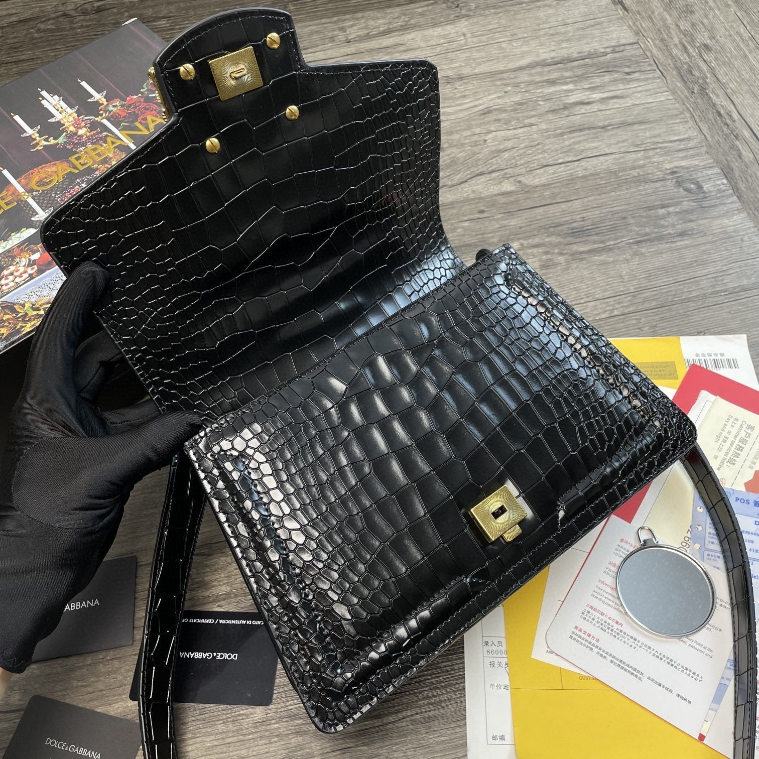 Print Girls Bagã Black Travel Bag