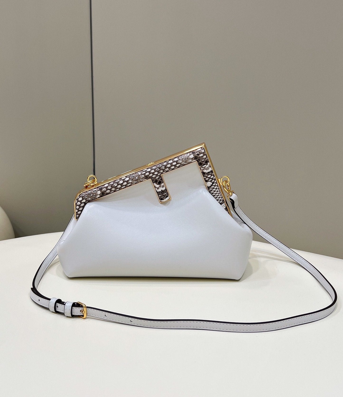 Fendi Top QualityTop Quality Top QualityTop White Small FF Crossbody Bag
