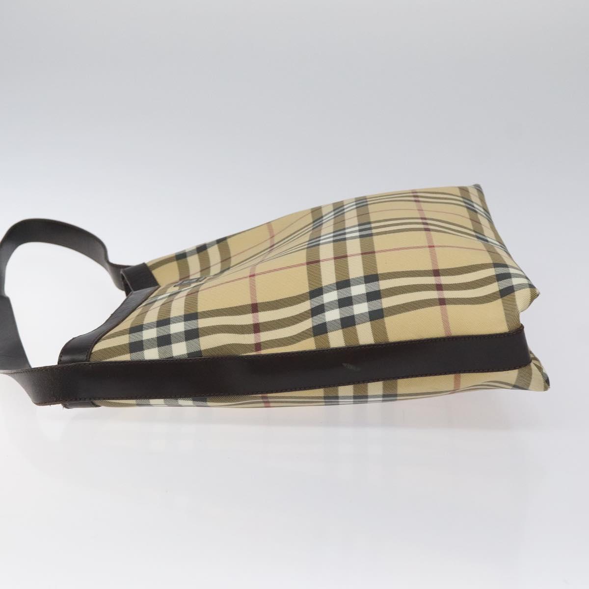 Burberry Nova Check Shoulder Bag Canvas Beige Shoulder Bag 120