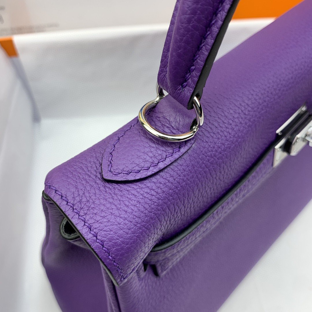Top Quality Kelly Retourne Togo Purple Bag Shoulder Bag