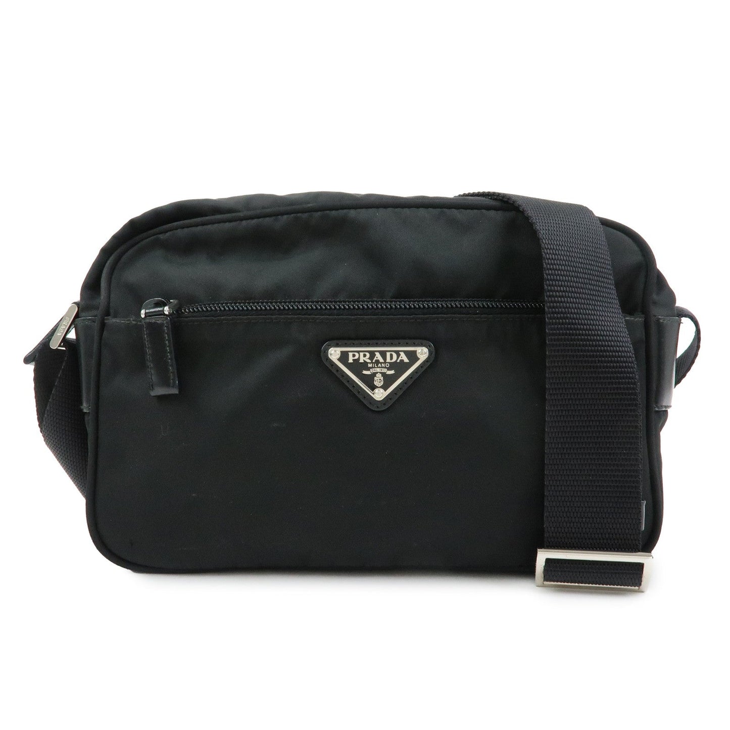 Crossbody Bag Triangle Shoulder Bag 8 Nylon Black Logo
