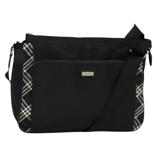 Burberry Nova Check Synthetic Shoulder Bag Black Synthetic Shoulder Bag