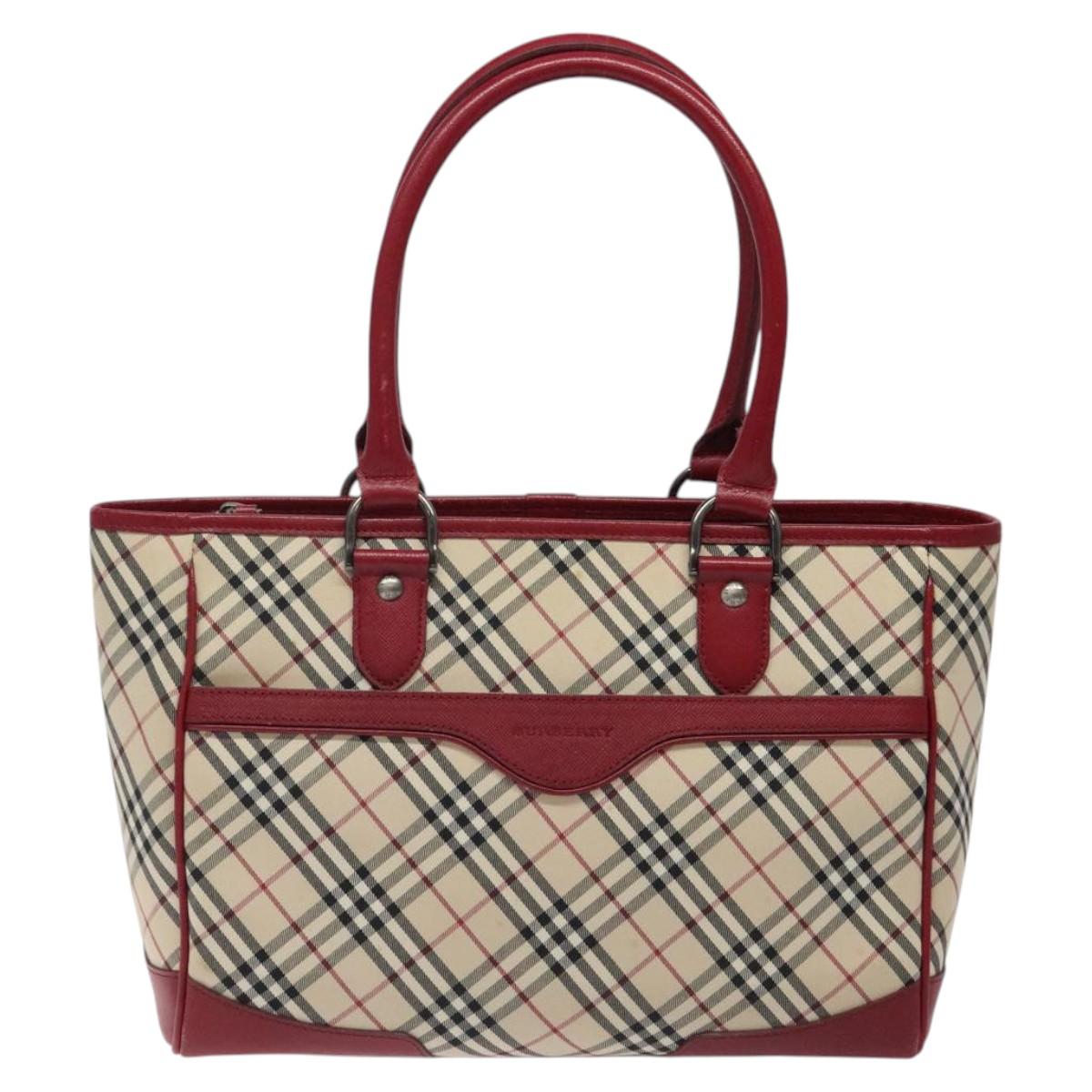 Burberry Nova Check Tote Bag Canvas Beige Tote Bag 31