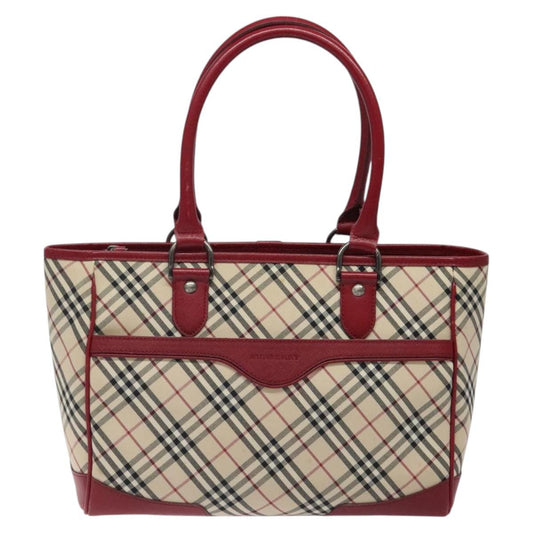Burberry Nova Check Tote Bag Canvas Beige Tote Bag 31
