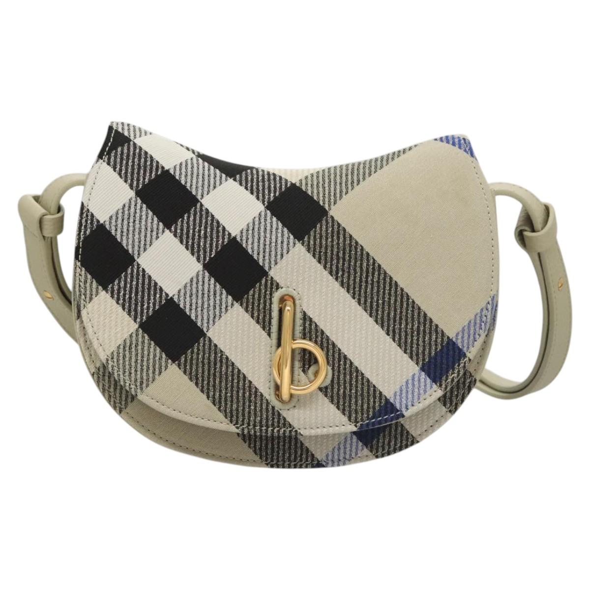 Burberry Grey Shoulder Bag Canvas Gray
