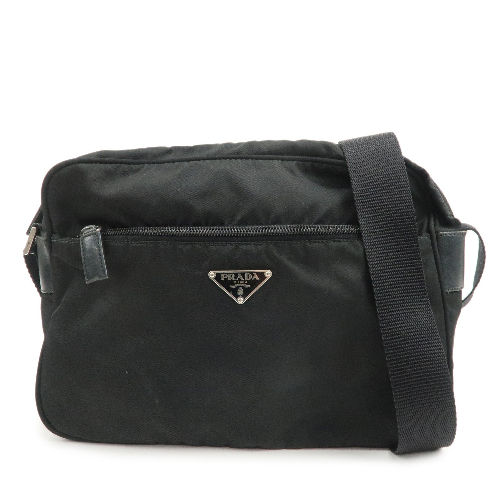Crossbody Bag Triangle Shoulder Bag 3 Nylon Black Logo