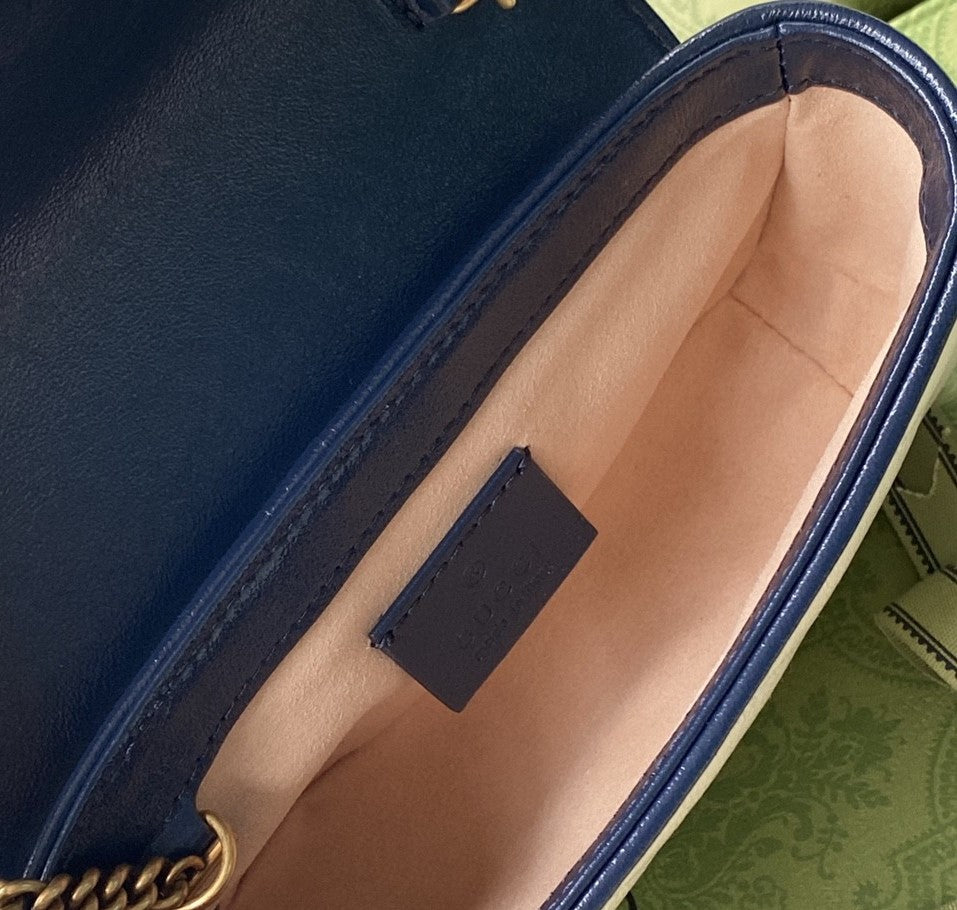 gg Marmont Super 6in 16cm White Mini Bag