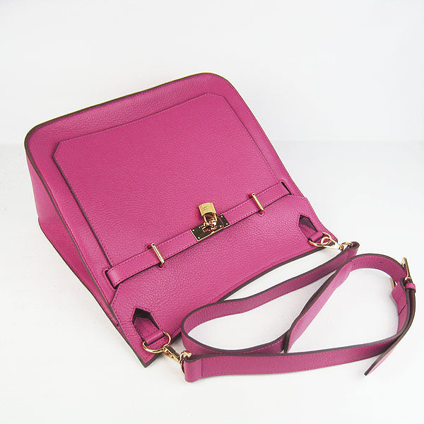 Hermes Luxury Shoulder Bag Peach Golden Leather