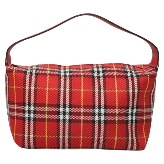 Burberry Nova Check Clutch Bag Nylon Red