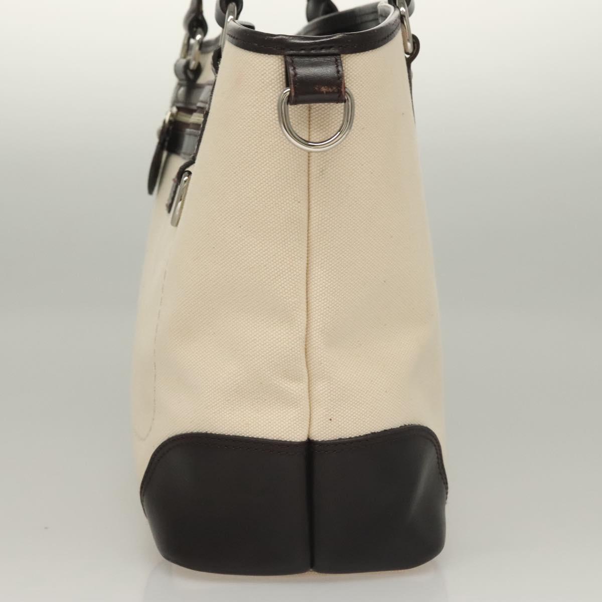 Burberry Nova Check Tote Bag Canvas White