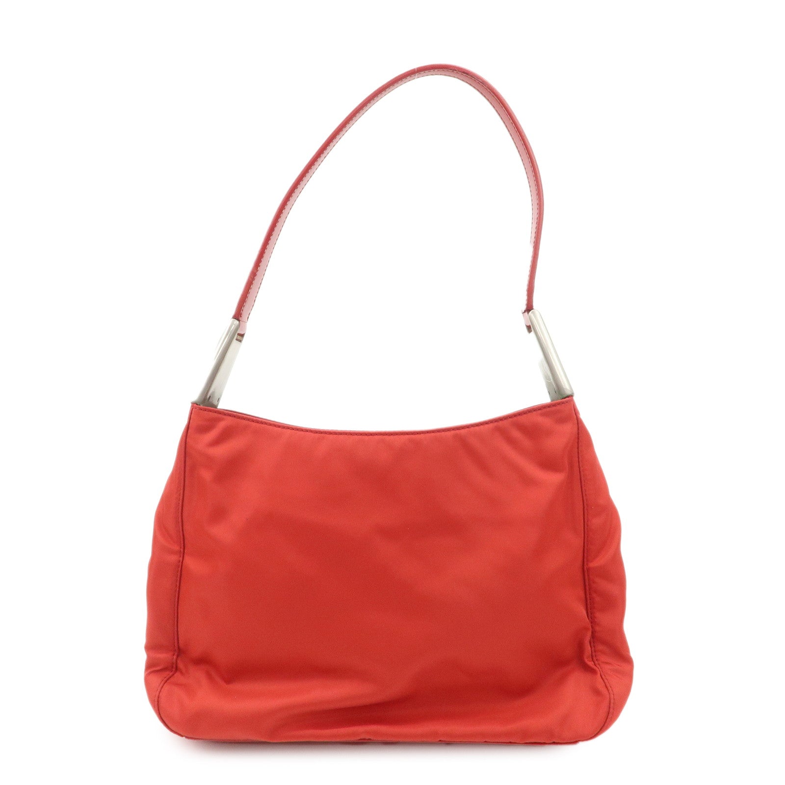 Shoulder Bag Leather Patent Nylon