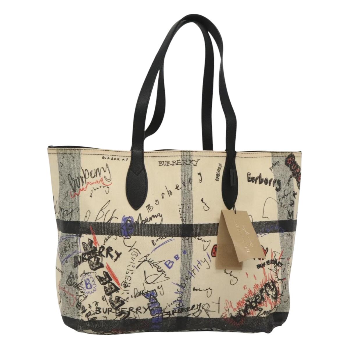 Burberry Tote Bag Canvas White