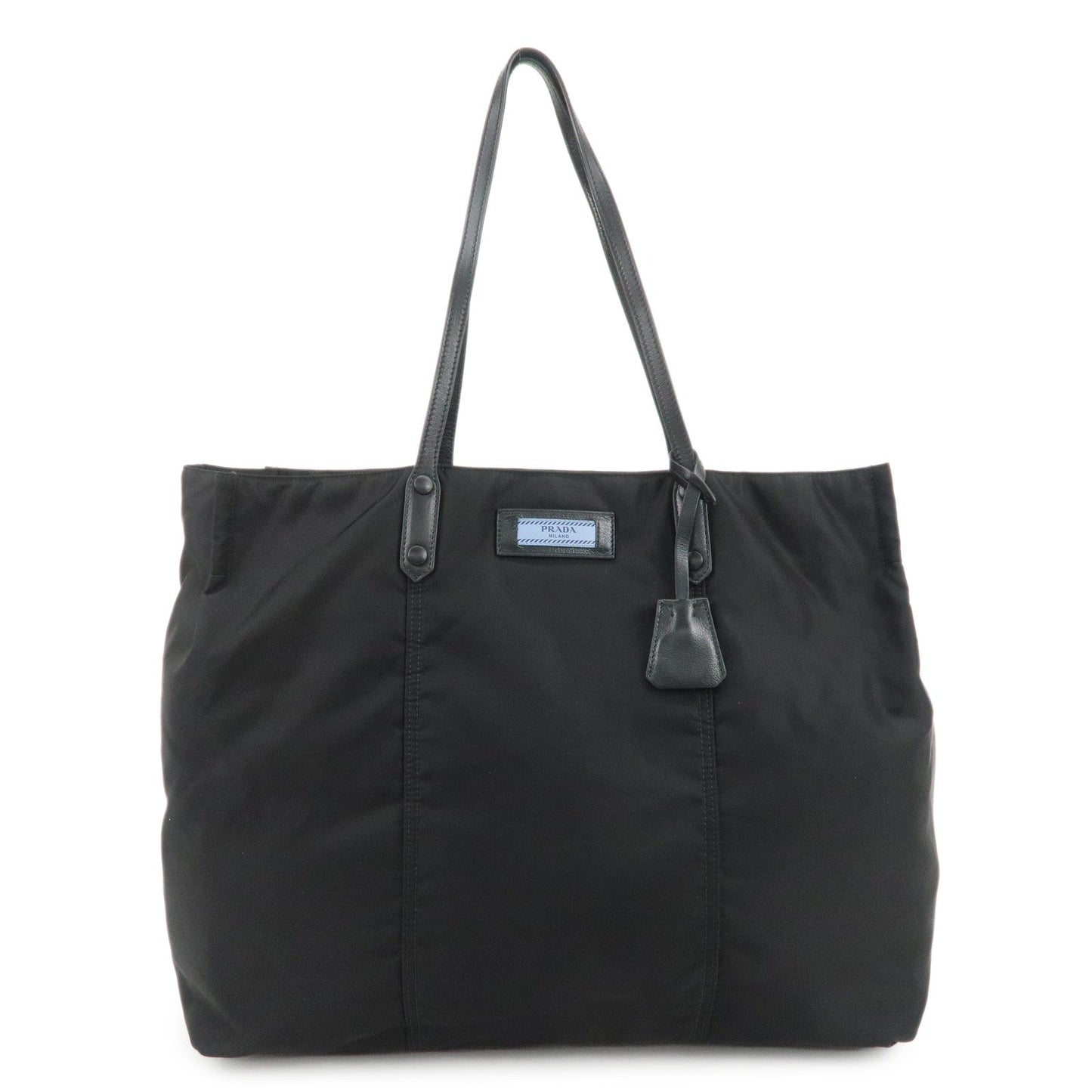 Tote Bag Etiquette Shoulder Bag Leather Nylon Black